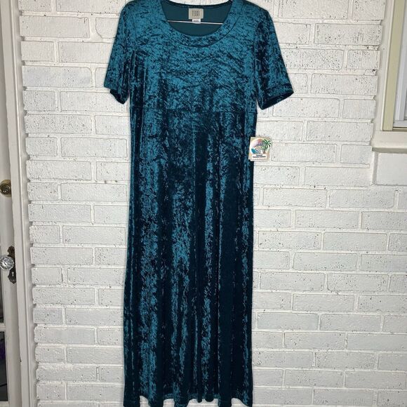 Vtg. NOS Teddi Crushed Velvet Velour Maxi Dress S 90's Goth Fairy Ren Faire Y2K - Picture 1 of 16